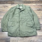 Vtg 60s Vietnam 9 oz Sateen Jacket OG-107 US Military Coat Size Medium