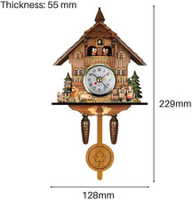 Orologio A Cucù In Legno Della Foresta Nera - Movimento Al Quarzo Con Suono Naturale - Foto 3