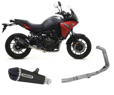 Full Exhaust Arrow X-KONE Nihrom Dark+Collectors Alta Yamaha Tracer 7 2021 2022