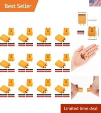 High-Temperature Nylon XT30 Plugs – 20 Pairs with Shrink Tubing for RC Batteries