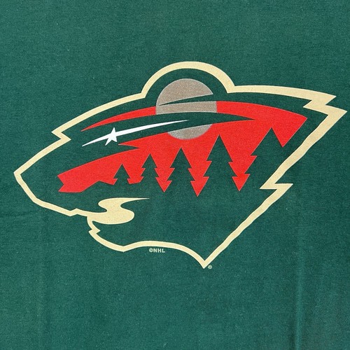 Minnesota Wild Mens Shirt Large Green Zach Parise #11 Jersey NHL Hockey Tee Top - Picture 3 of 5