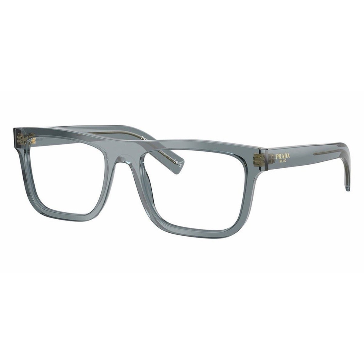 Prada Clear Frame Sunglasses with Dark Gray Lenses with authenticity paper Prada PR02ZS Square Sunglasses for Men main image 4