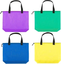 Reusable 4Pack Colorful Mesh Beach Tote Bags,Mesh Shopping Bag With Drawstring F