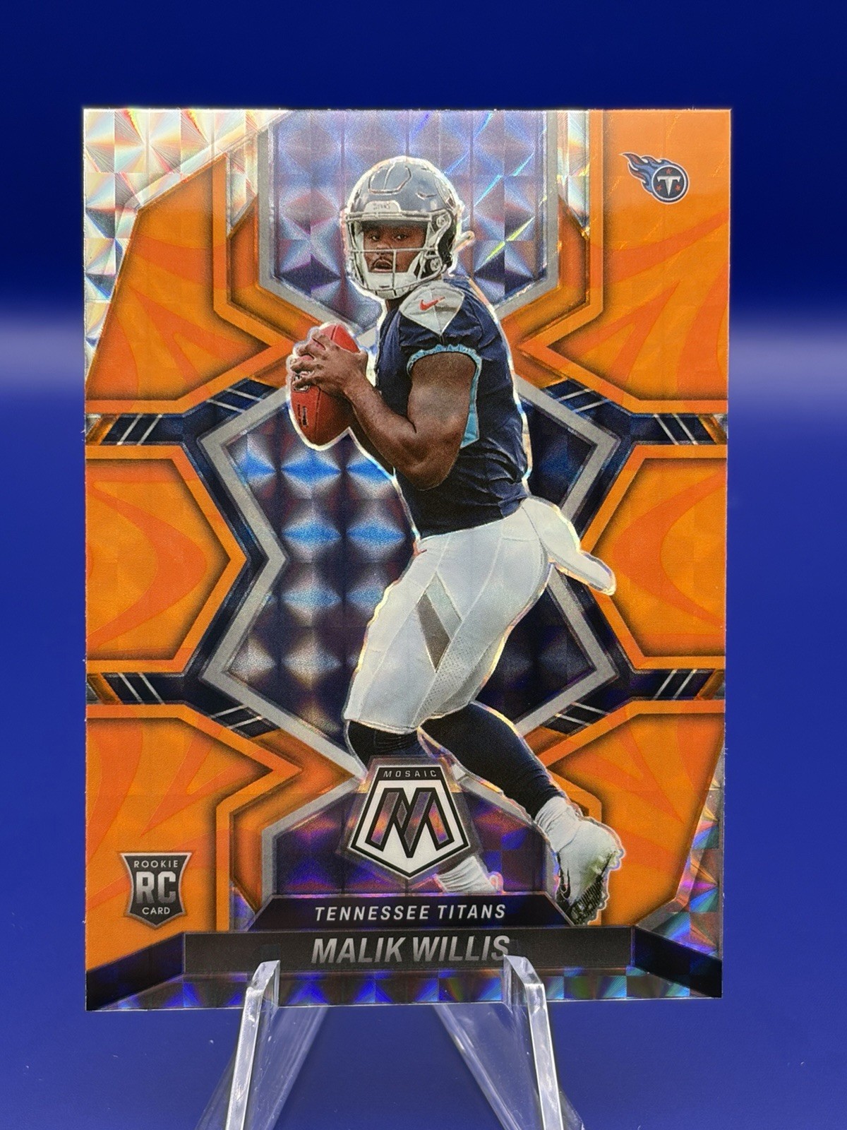 2022 Panini Mosaic - Rookies Malik Willis #302 Mosaic Reactive Orange Prizm (RC)