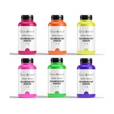 GRANOTONE Neon Fluorescent Acrylic Paint Set - 6 Colors, 8 oz Each ... Fast Ship