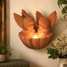 Vintage PartyLite Angel Cherub Wall Sconce Te...