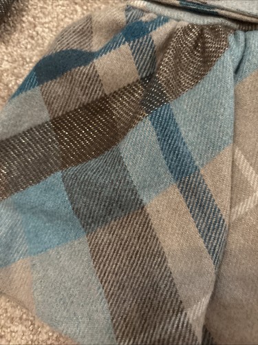 Mayoral Dress Size 4 Teal Tan Brown Plaid With Bow - Picture 2 of 8