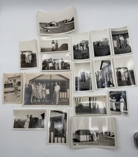 Lot of 17 Original Vintage 1930s-40s Black  White Snapshot Photos Family Camp