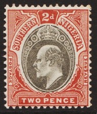 Southern Nigeria 1903 - SG 12, 2d grey black & chestnut - KEVII - MVLH