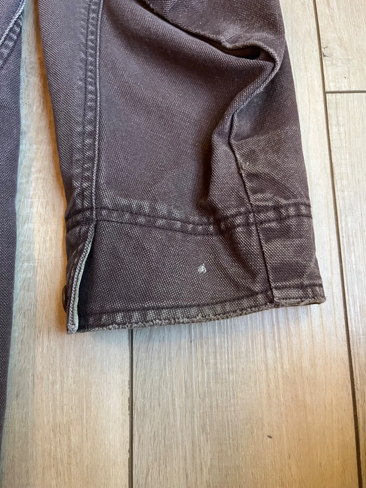 VTG LL Bean Canvas Barn Chore Coat Jacket Workwear Mens Medium OJV93 Brown *READ - product detail image 4