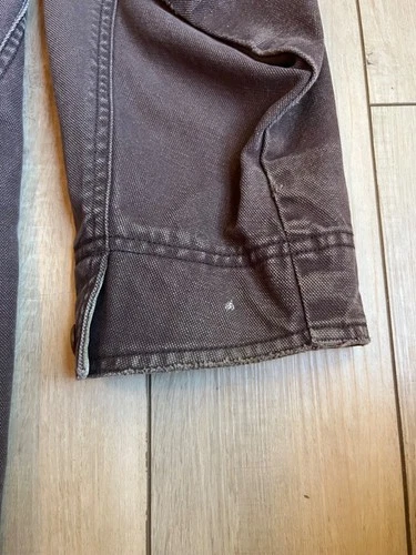 VTG LL Bean Canvas Barn Chore Coat Jacket Workwear Mens Medium OJV93 Brown *READ image 4