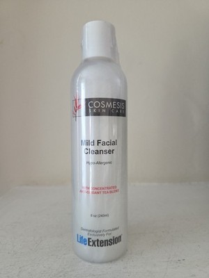 Life Extension Cosmesis Skin Care Mild Facial Cleanser Hypo Allergeni 8oz Sealed
