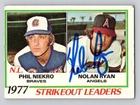NOLAN RYAN 1978 Topps Autographed MLB card TTM/IP signature