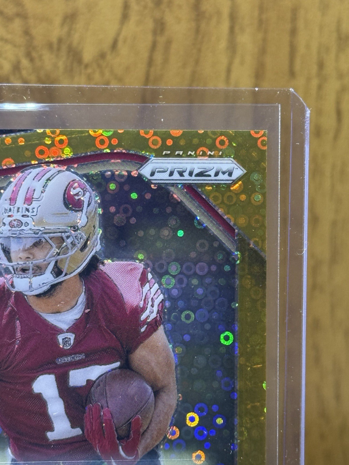 2025 Prizm Football No Huddle Jordan Watkins RC SSP Gold Disco Auto /10 49ers view 5