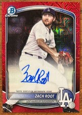 2025 Bowman Chrome Zach Root Auto #3/5 Red Refractor Mega Autograph Mojo
