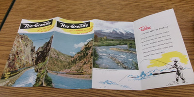 1950s Denver Rio Grande Western Railroad Scenic Line Vintage Train Brochure CO