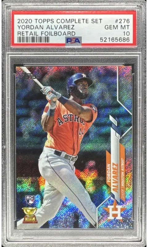2020 TOPPS YORDAN ALVAREZ FOILBOARD RETAIL /264 RC ALL-STAR PSA 10 #276