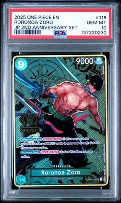 2025 ONE PIECE OP06-118 JAPANESE 2ND ANNIVERSARY SET RORONOA ZORO