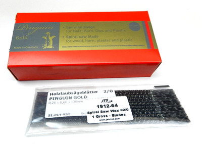 Spiral Wax Saw Blades Cutting Blade #2/0 for Carving Wax Wood Plastic 1-Gross