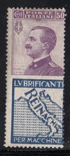 KINGDOM OF ITALY REINACH 50 CENT 1924 MNH CERT DIENA
