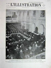 Original Old Vintage Print 1930 French JanuaryHague Conference 20th Century