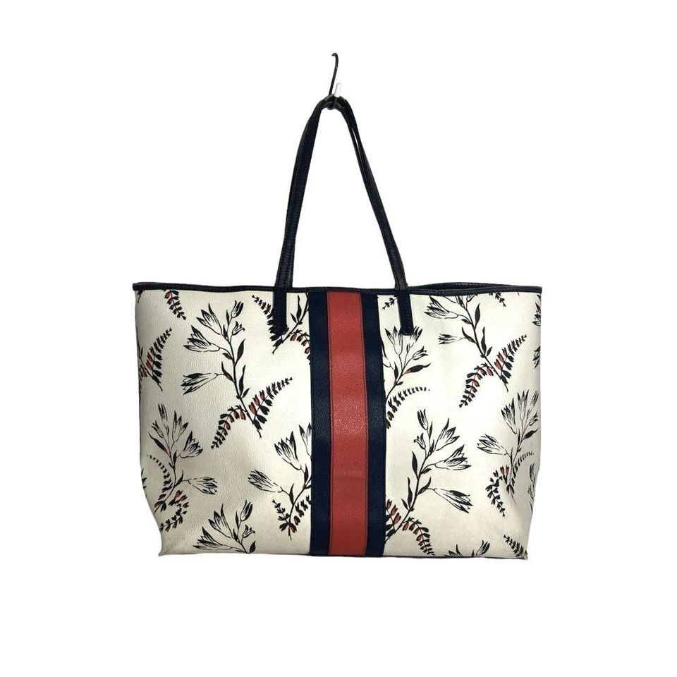 Bolso de Mano Tory Burch KERRINGTON Logo Floral - Bolso de Hombro PVC Blanco Rojo Foto 2 de 4