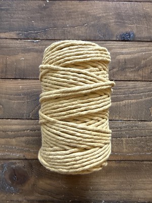 Bobbiny XXL 5mm Macrame Cord ''Mustard'' 100% Cotton, 112 Fibers, 598 g