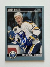 Randy Moller Buffalo Sabres Autographed 1992-93 Score Hockey NHL Card #289 COA