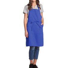 Adjustable Bib Apron with Pocket Extra Long Ties for Women Men 18 Colors Chef...
