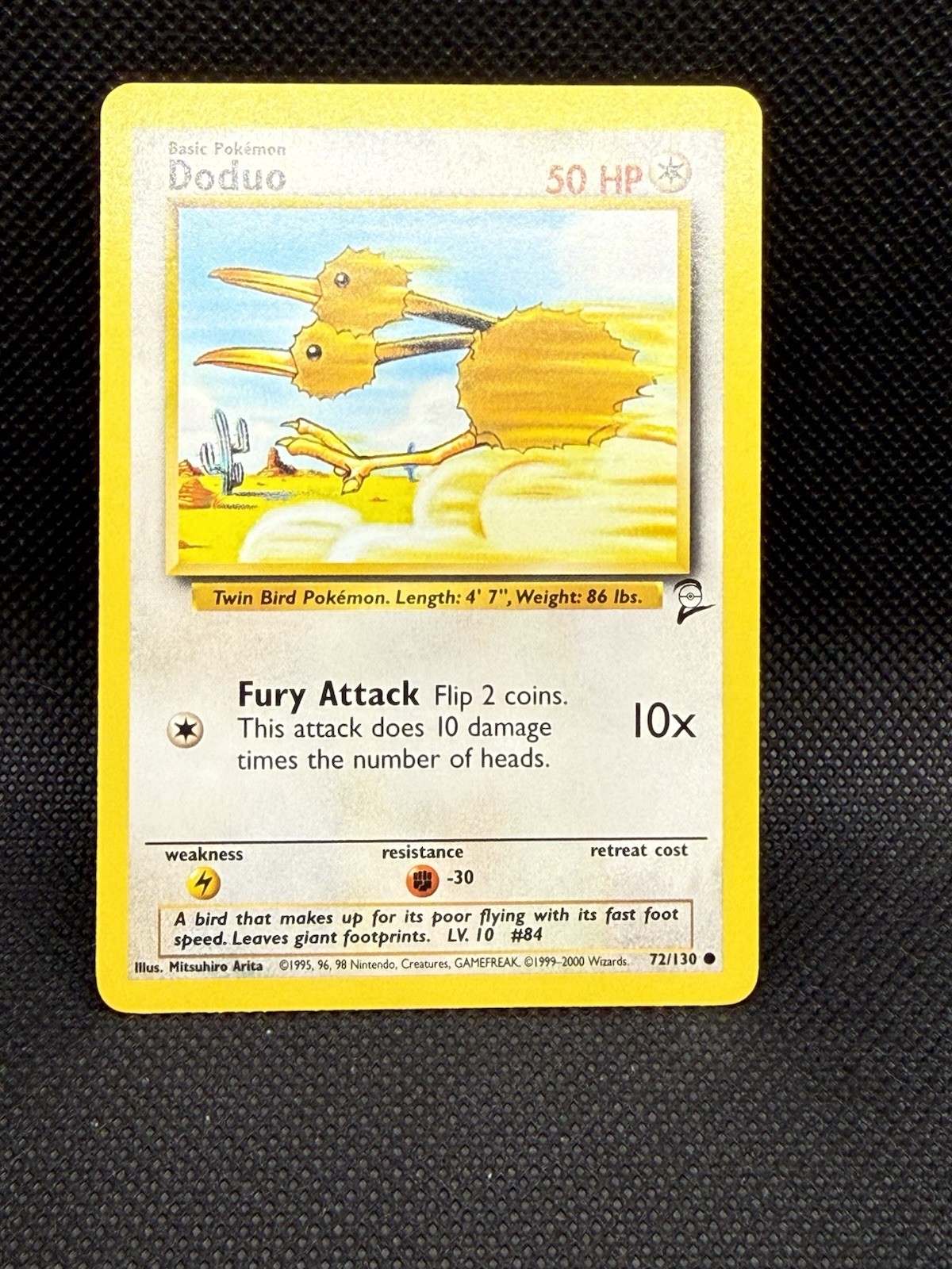Pokémon TCG Doduo Basic Pokémon Card 72/130 Base Set 2 M/NM
