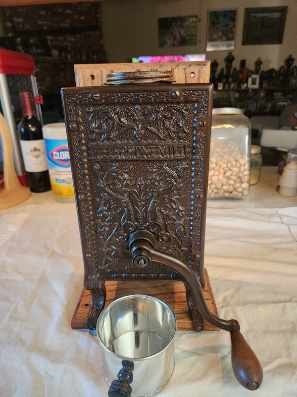 Antique Telephone Arcade Coffee Grinder Mill