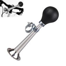 Bike Horn, Chrome-Plated Metal Clown Horn, Loudspeaker with Squeeze, Universa...
