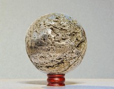 19 cm Golden Pyrit Brillant Kristall Mineral Pr&auml;parat Heimdekoration Kugel