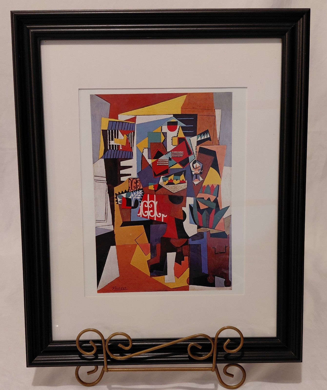 Signed Colorful Abstract Wall Art Print