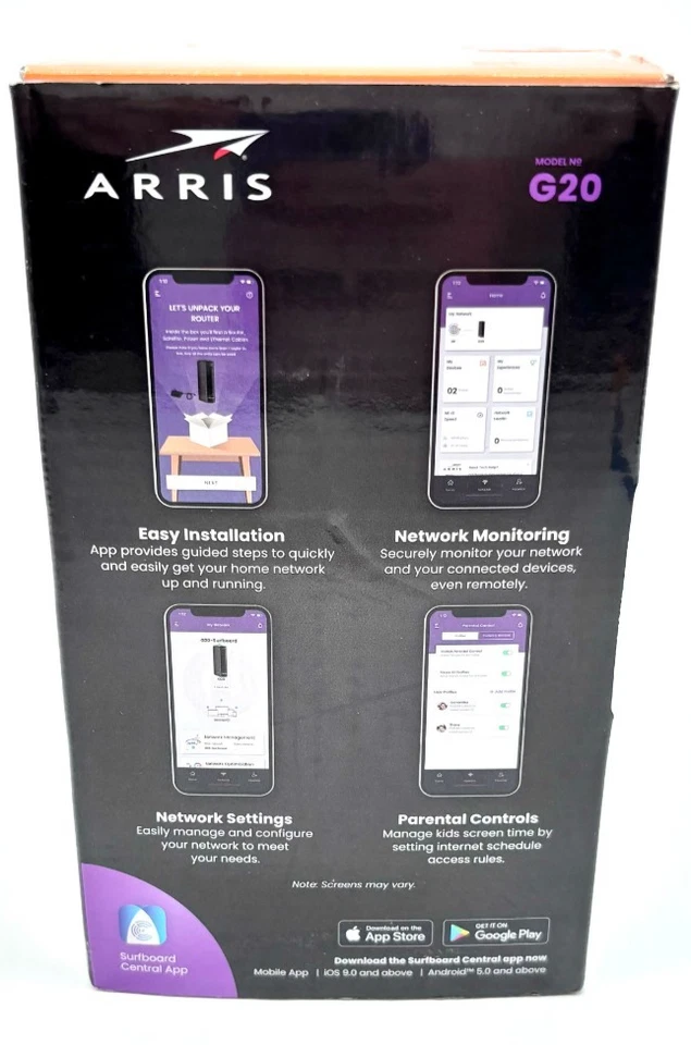 ARRIS SURFboard G20 AX3000 DOCSIS 3.1 Wi-Fi 6 Cable Modem: 1000 Mbps Dual Band - Image 3 of 4