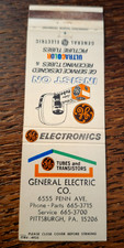 Vintage Matchbook: GE Tubes, General Electric Co, Pittsburgh, PA