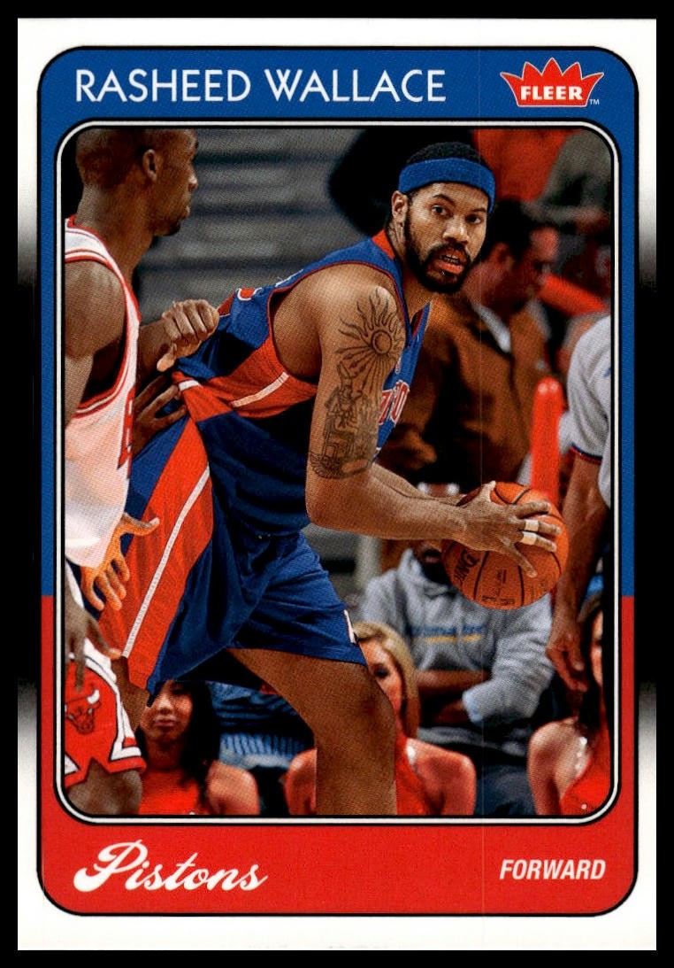 2008-09 Fleer #30 Rasheed Wallace 1988-89