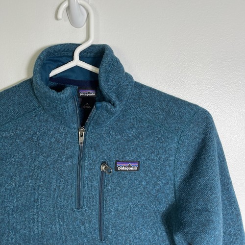 Patagonia Better Sweater 1/4 Zip Pullover Balkan Blue Boys Small 7-8 - Picture 2 of 2