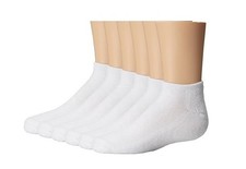 Jefferies L96145 Kids White Seamless Sport Low Cut 6 Pair Socks Size S