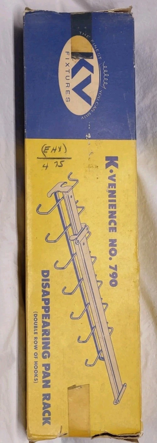 VTG 1950s Knape & Vogt KV Fixture 790 Disappearing Pan Rack NOS Atomic Kitchen!