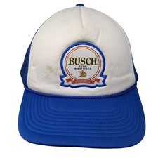 Busch Beer Snapback Rope Trucker Hat Blue One...
