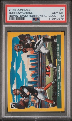 Ja'Marr Chase / Joe Burrow #4 2024 Panini Donruss Downtown Horizontal card