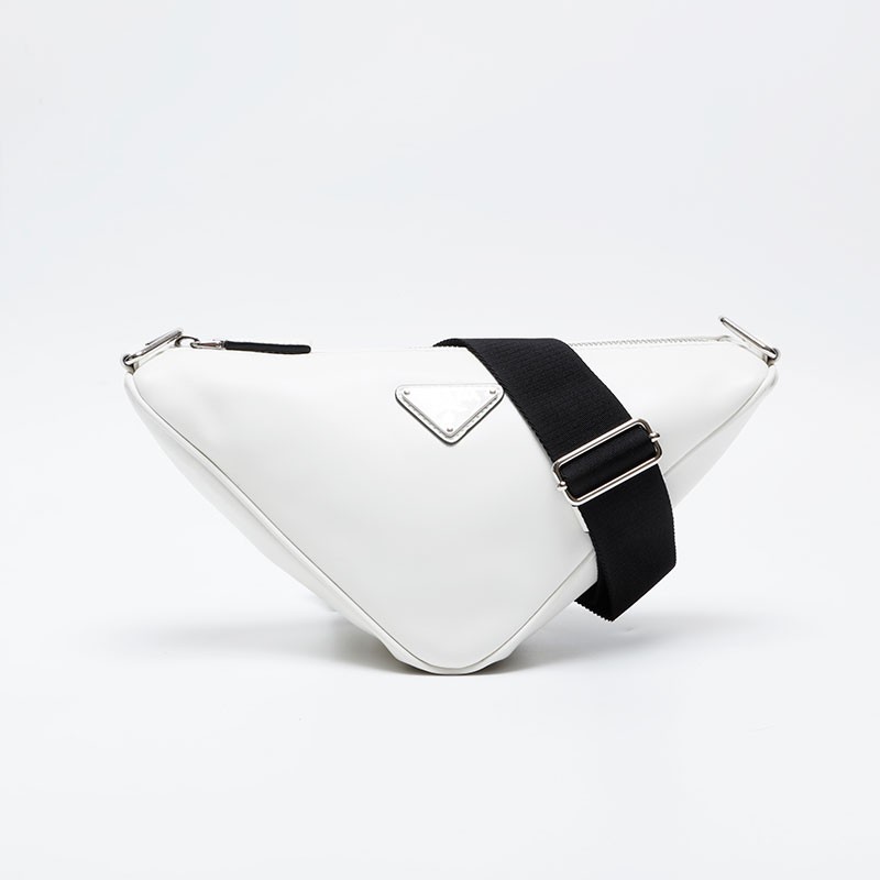 Authentic PRADA Triangle Nappa Leather Shoulder B… - image 1