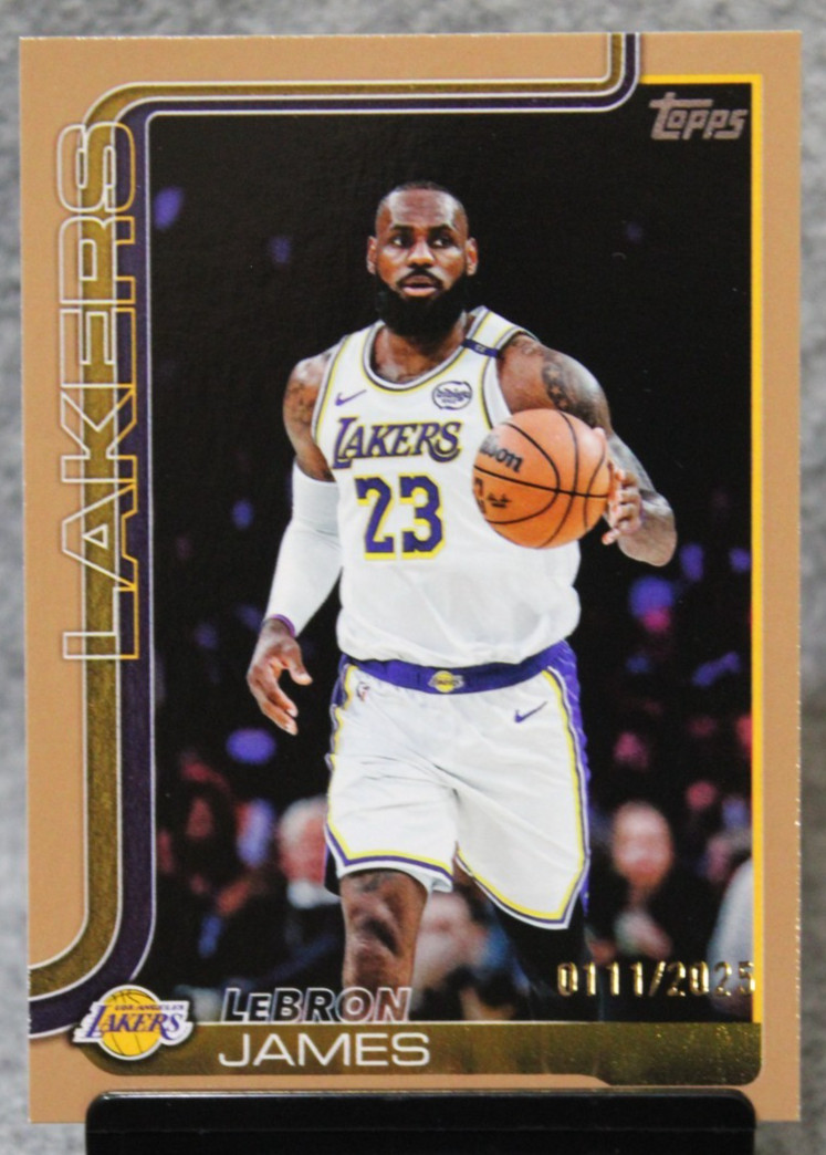 2025-26 Topps Basketball LeBron James 0111/2025 Gold Parallel #150