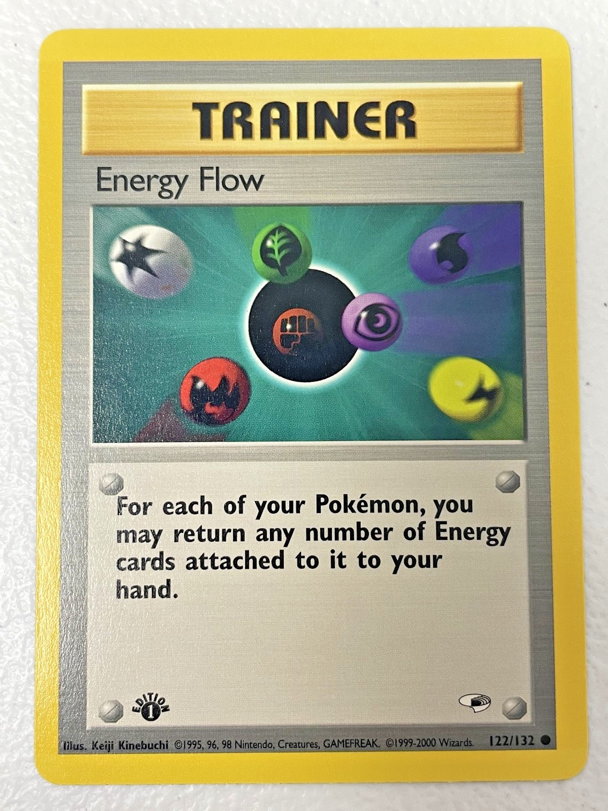 Energy Flow 122/132 - 1st Edition Gym Heroes Pokemon Card