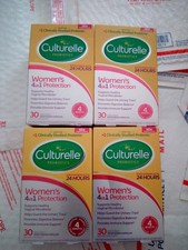4x Culturelle Probiotics Women's 4 in 1 Protection 30 Vegetarian Capsules Each