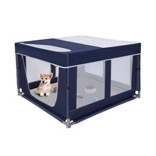 42  42 inch Dog Playpen with Pee Pad, Soft Puppy Playpen, 25 Height Pet Pl
