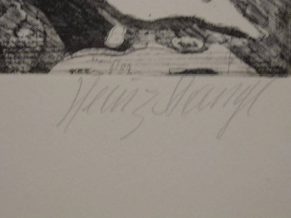 Heinz Stangl Erotische Radierung ex.57/100 Ungerahmt - Bild 3 von 4