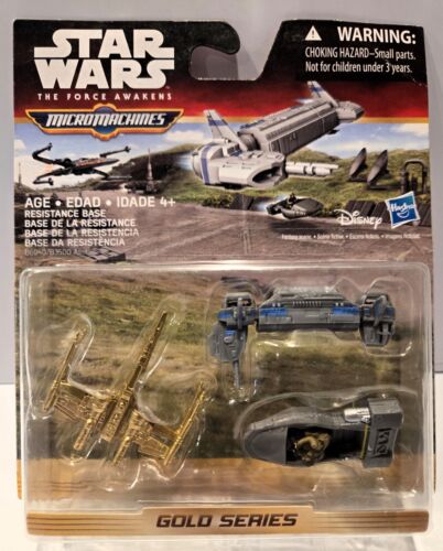 STARWARS MicroMachines The Force Awakens GOLD SERIES Resistance Base Vehicle 3Pk - Picture 1 of 6
