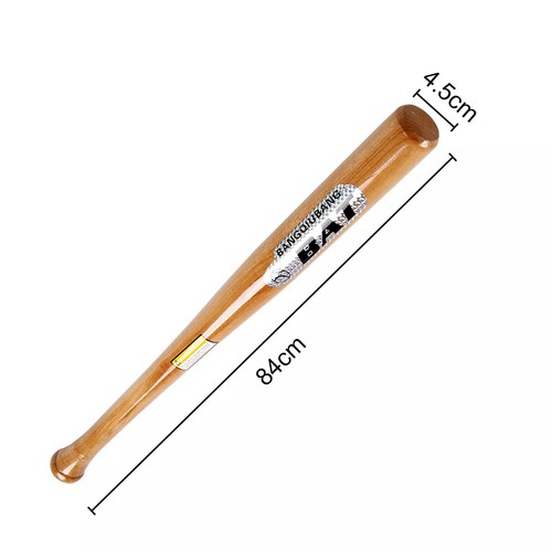 84CM Solid Wood Baseball Bat Professional Heavy Duty Stick Sport Outdoor Fitness - Picture 3 of 18